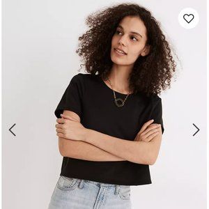 Madewell Women's Luxe Boxy-Crop Tee XS NWT